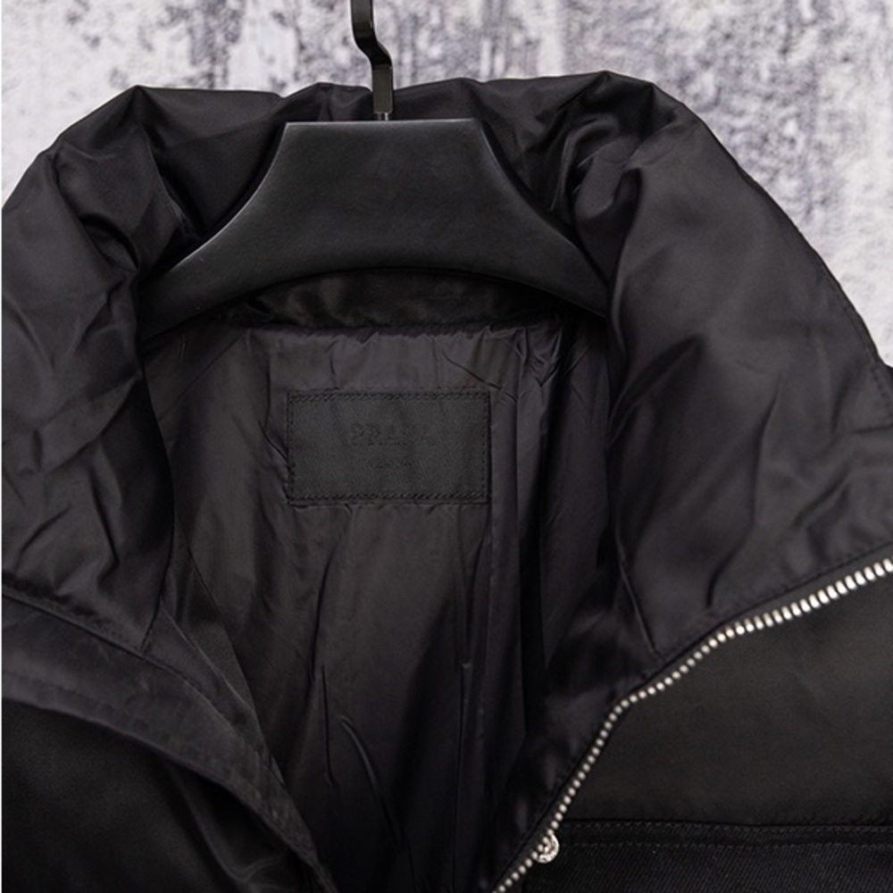 Parda Stand-Up Collar Patchwork Down Jacket - image 8